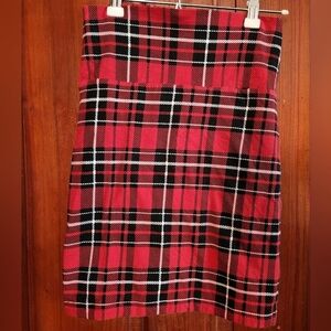 Forever 21 Red Plaid Skirt Size Small